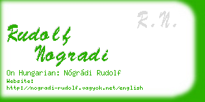 rudolf nogradi business card