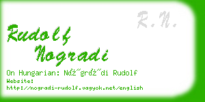 rudolf nogradi business card